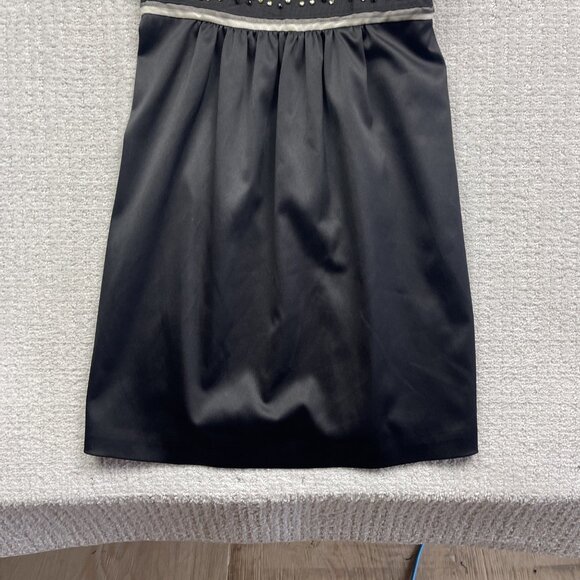 Max & Cleo Evening  Cocktail Dress Mini Strapless Party Sz 4 Black Rhinestone - Picture 4 of 13